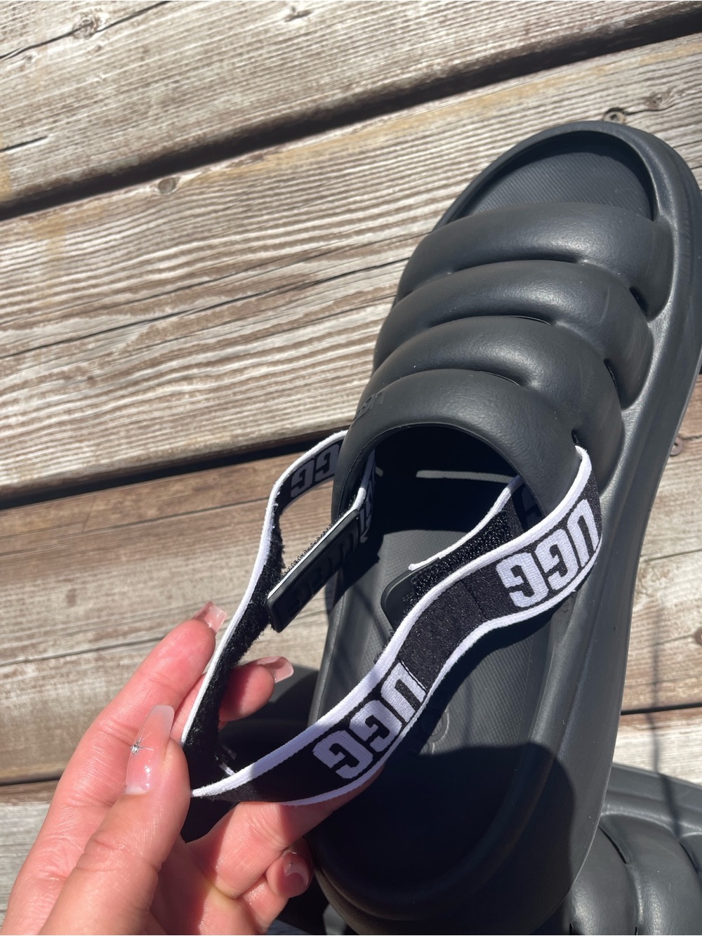 UGG Sport Yeah Sandals – Black | Removable Straps - Picture 3 of 4